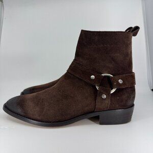 Thursday Boot Co Harness O Ring Boot In Dark Brown Suede Mens Sz 9.5 Italian